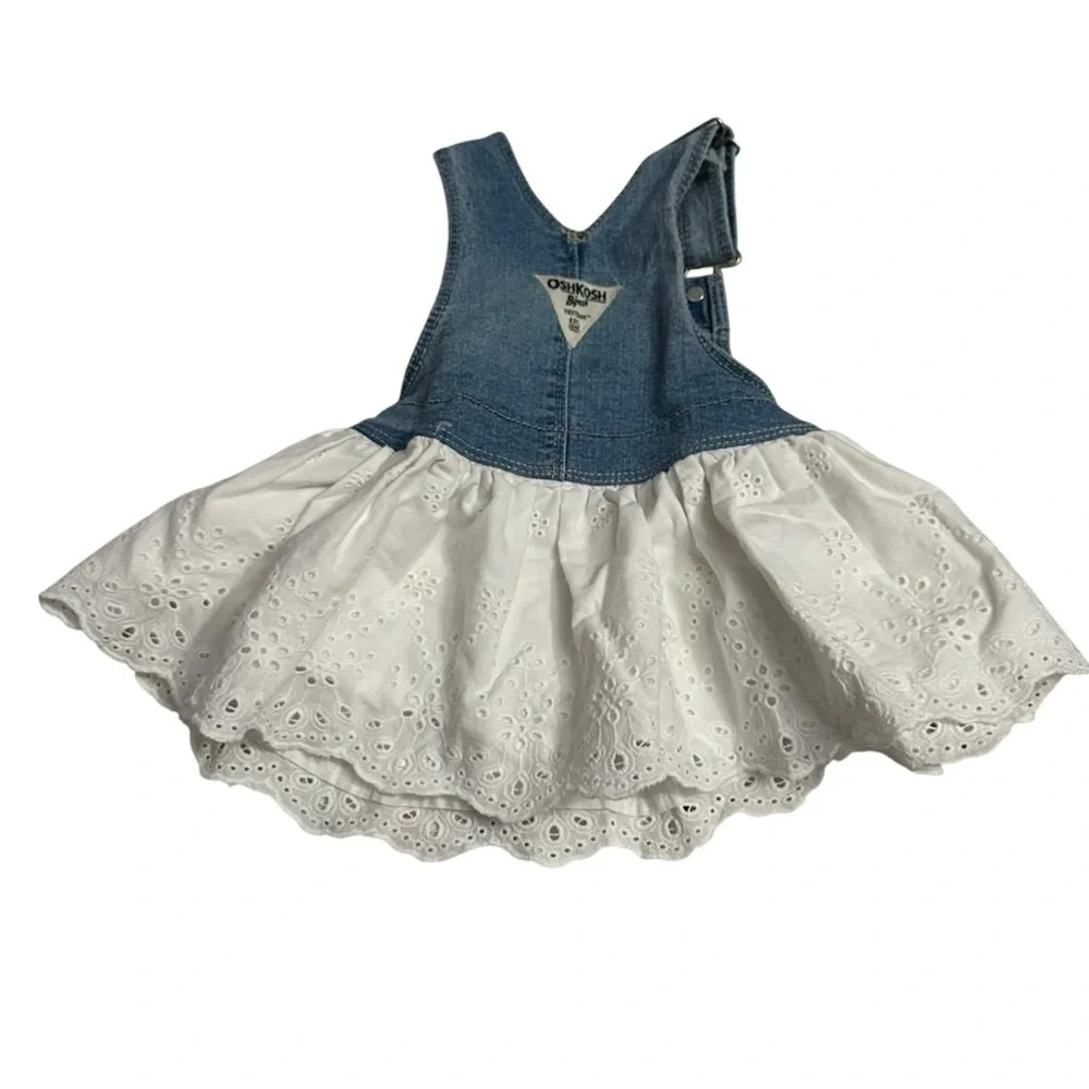 Denim and White Eyelet Skirtall